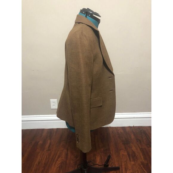 Lafayette 148 Wool + Silk Camel Brown Double Button Blazer, size 6 - Picture 6 of 6